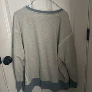 Cozy Gray and Blue Sweatshirt